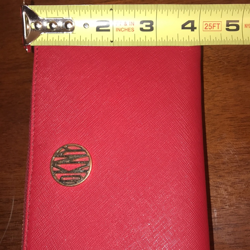 DKNY Large Saffiano Leather Tote and Wallet, Red - Picture 13 of 16